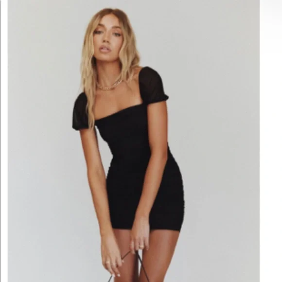 open lace back dress Charvi Mini Dress | White | Womens main image 1